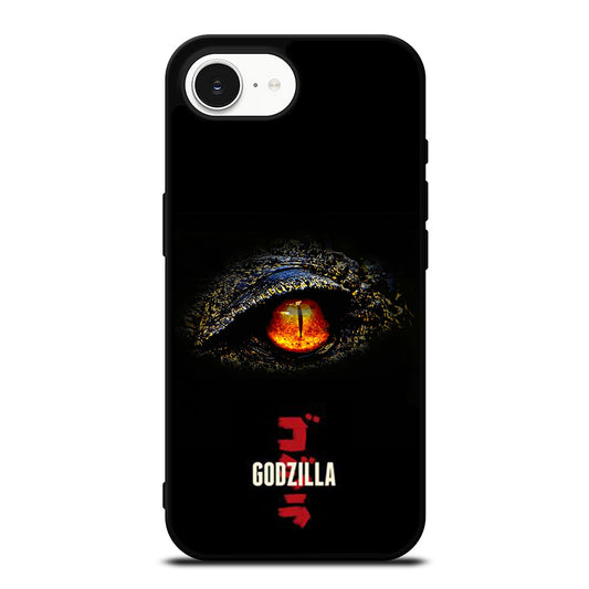 Godzilla Eye iPhone 16e case black TPU silicone rubber protective cover by Casedear