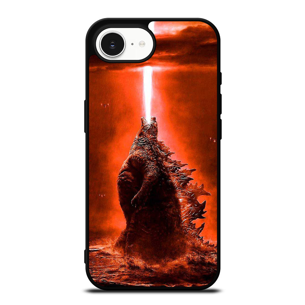 Godzilla Fire iPhone 16e case black TPU silicone rubber protective cover by Casedear