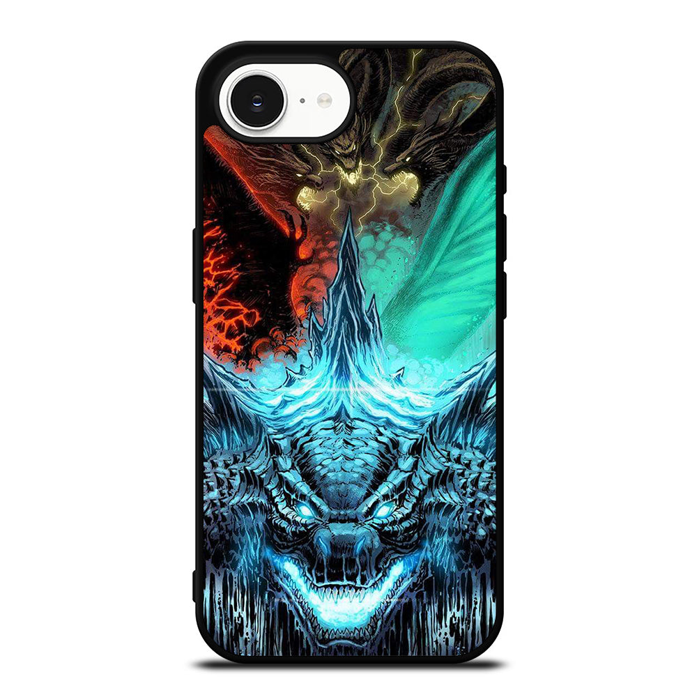 Godzilla Live Wallpaper iPhone 16e case black TPU silicone rubber protective cover by Casedear