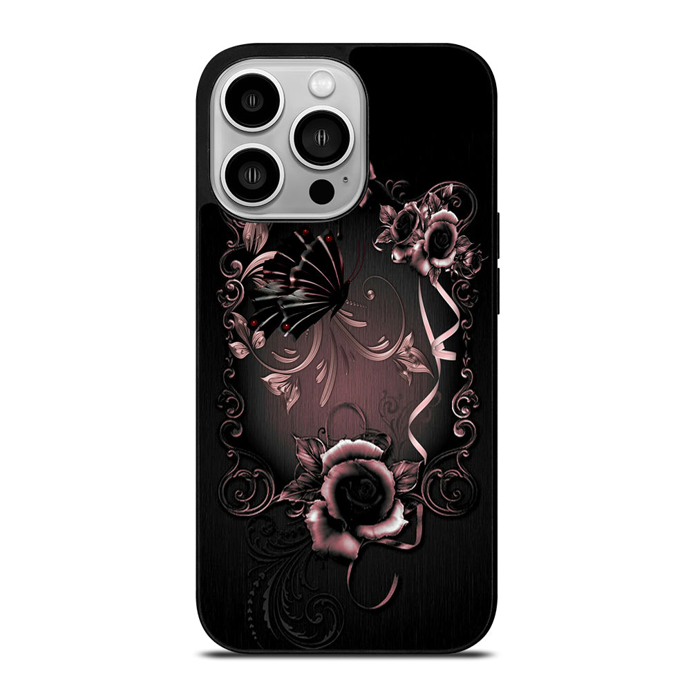Gothic Rose Flower iPhone 14 Pro Case