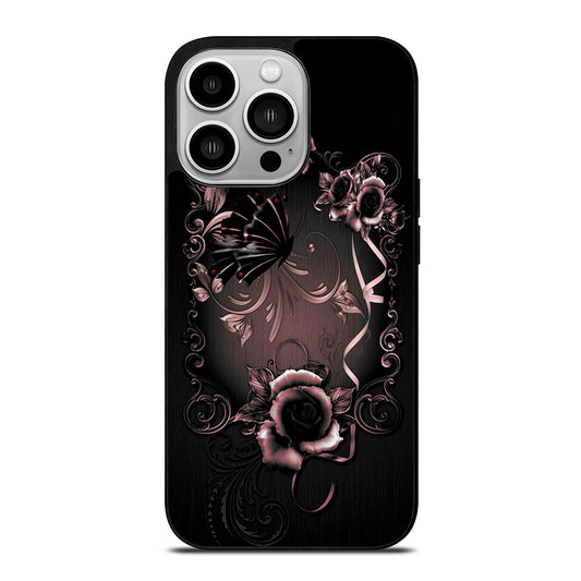 Gothic Rose Flower iPhone 14 Pro Case