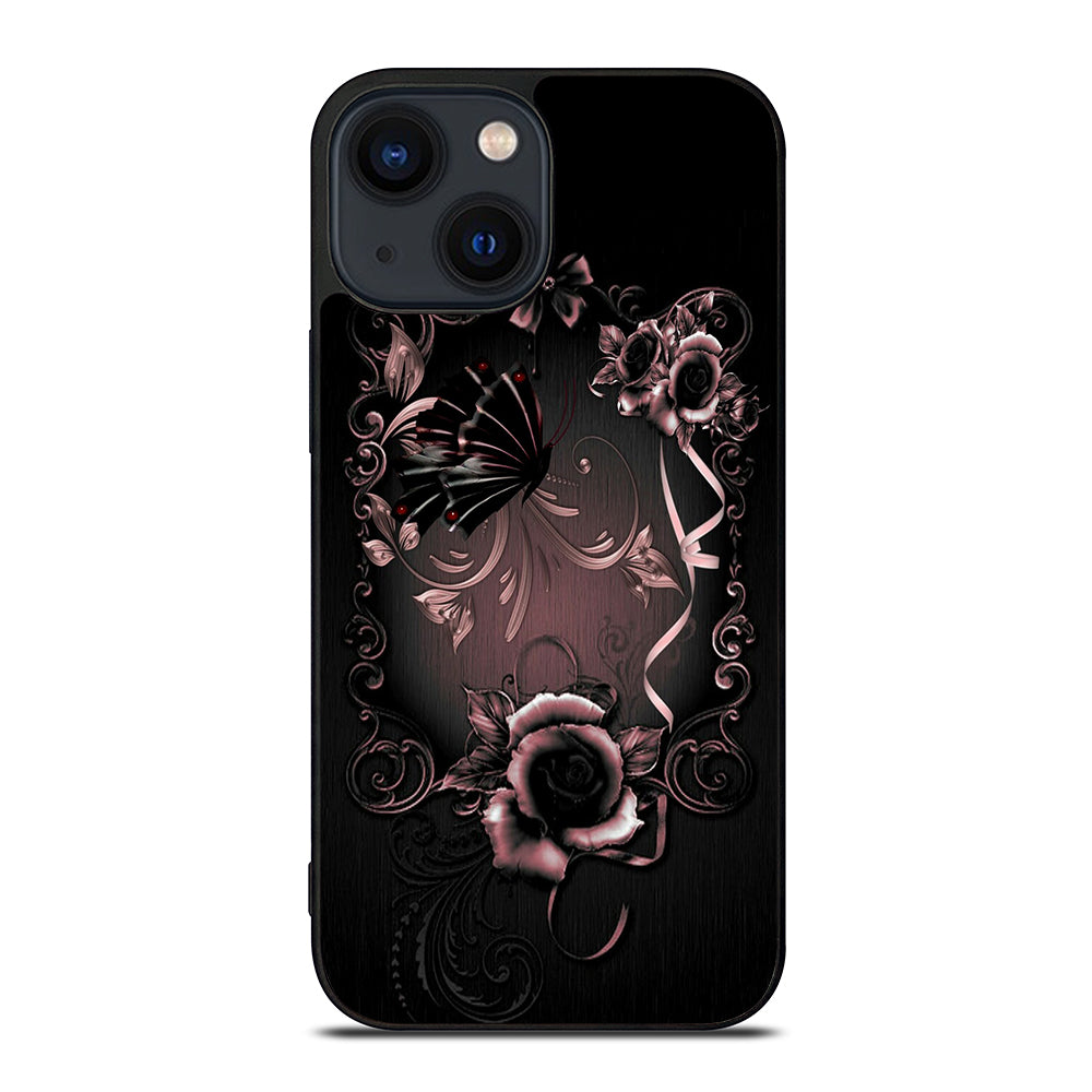 Gothic Rose Flower iPhone 14 Plus Case
