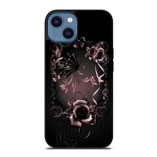 Gothic Rose Flower iPhone 14 Case