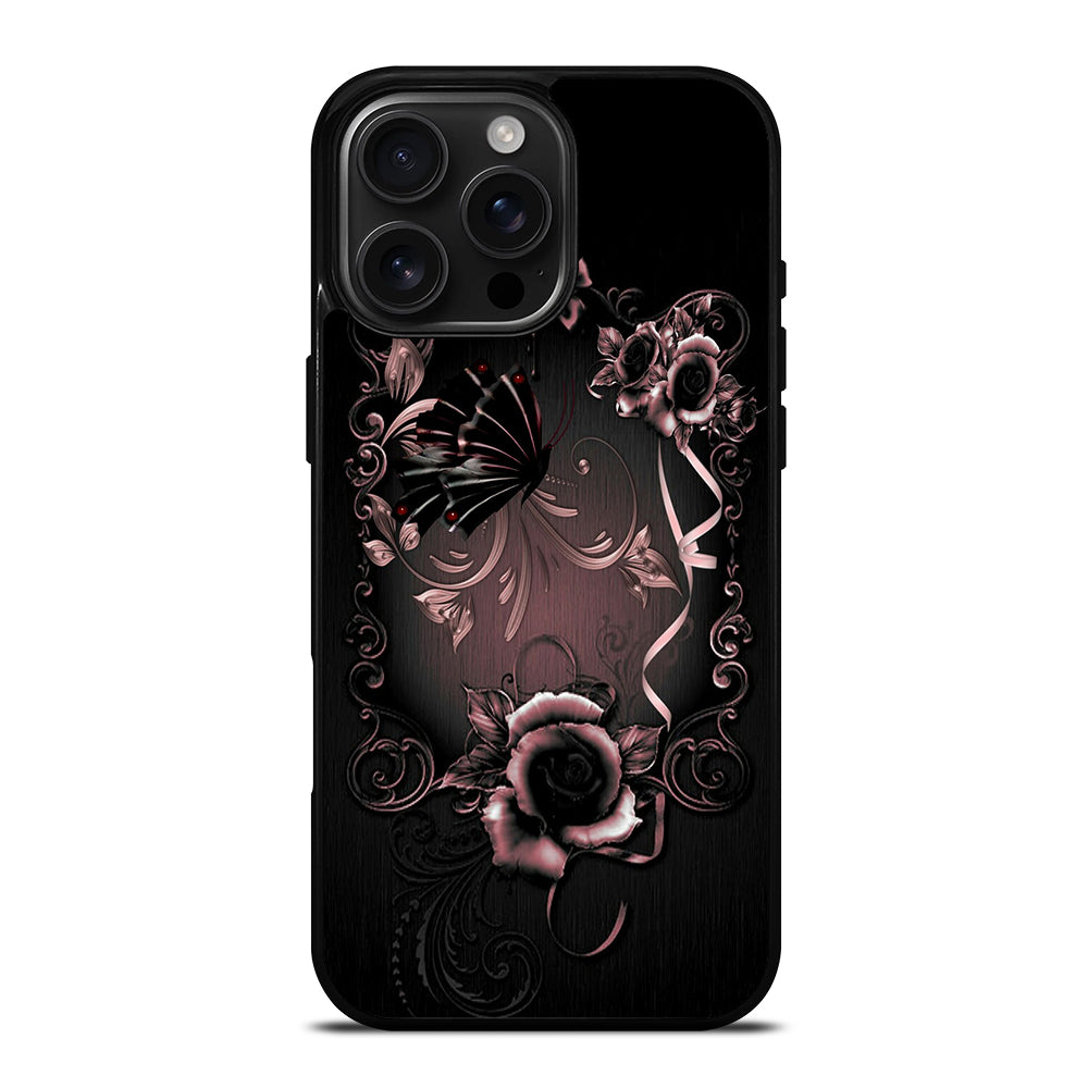 Gothic Rose Flower iPhone 16 Pro Max Case