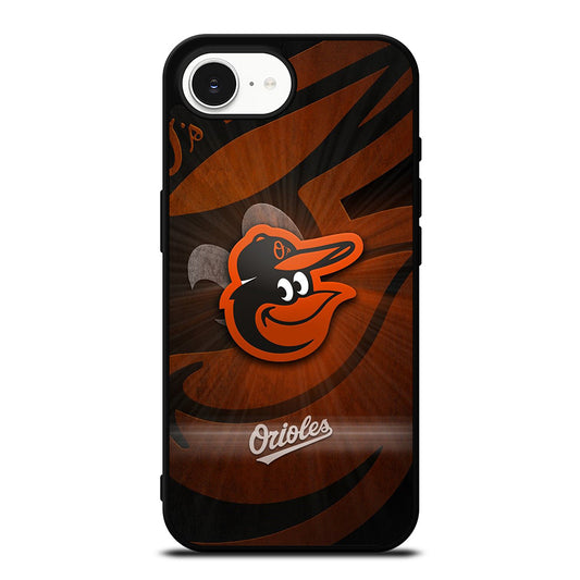 Great Baltimore Orioles Team iPhone 16e case black TPU silicone rubber protective cover by Casedear