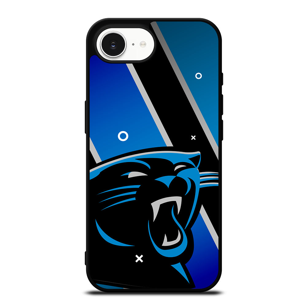 Great Carolina Panthers iPhone 16e case black TPU silicone rubber protective cover by Casedear