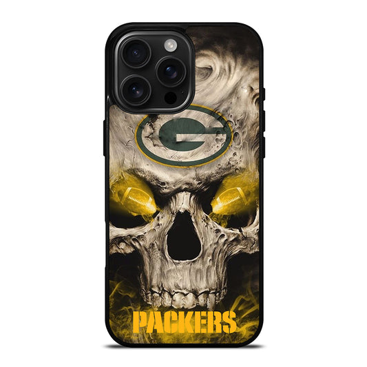 Green Bay Packers Skull iPhone 16 Pro Max Case