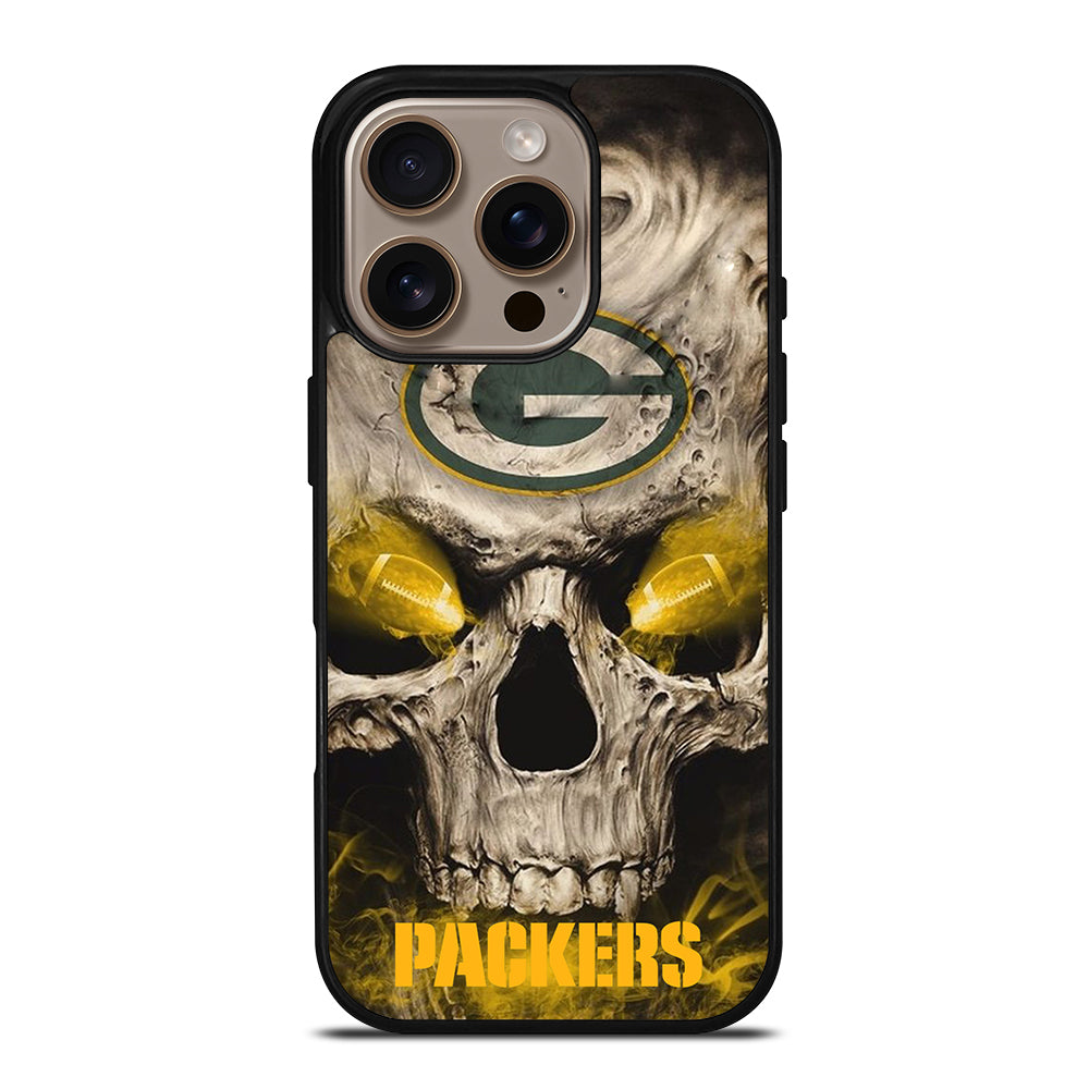 Green Bay Packers Skull iPhone 16 Pro Case
