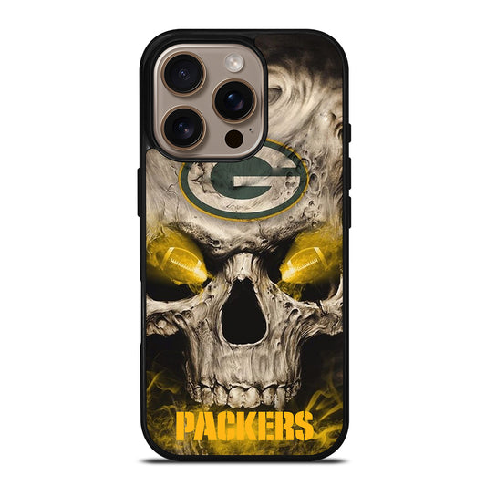 Green Bay Packers Skull iPhone 16 Pro Case