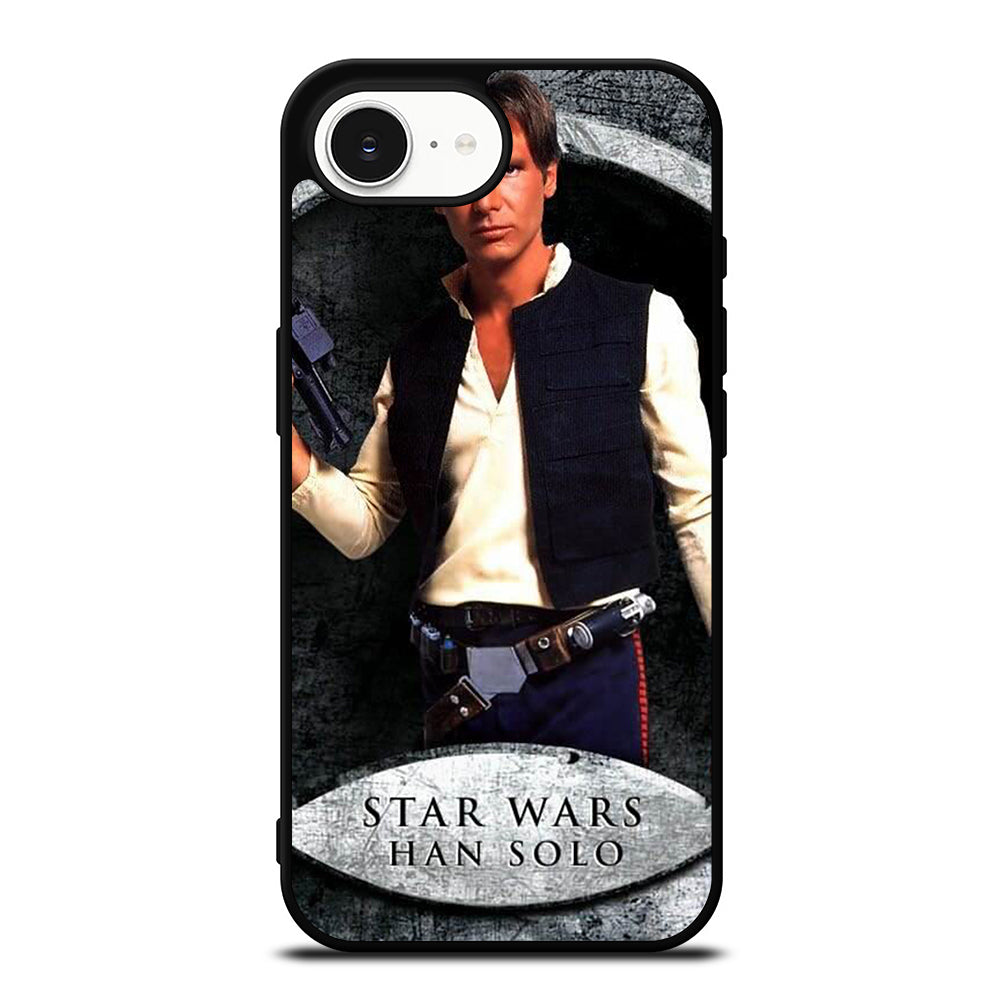 HANS SOLO STARWARS iPhone 16e case black TPU silicone rubber protective cover by Casedear