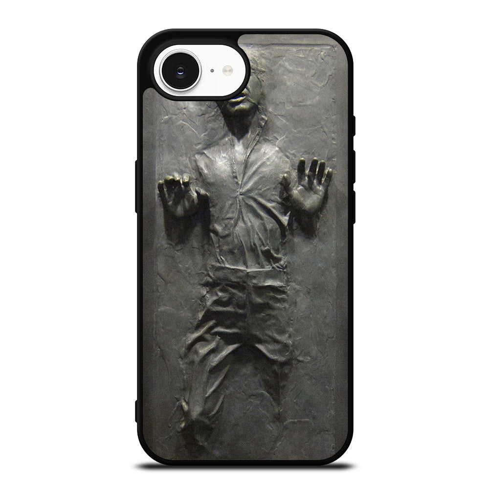 HANS SOLO STAR WARS FROZEN iPhone 16e case black TPU silicone rubber protective cover by Casedear