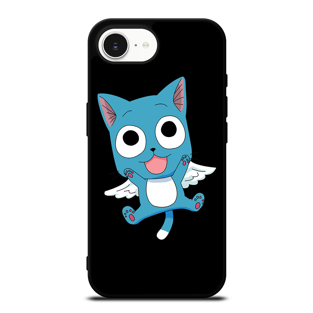HAPPY FAIRY TAIL iPhone 16e case black TPU silicone rubber protective cover by Casedear