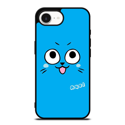 HAPPY FAIRY TAIL CHARACTER iPhone 16e case black TPU silicone rubber protective cover by Casedear