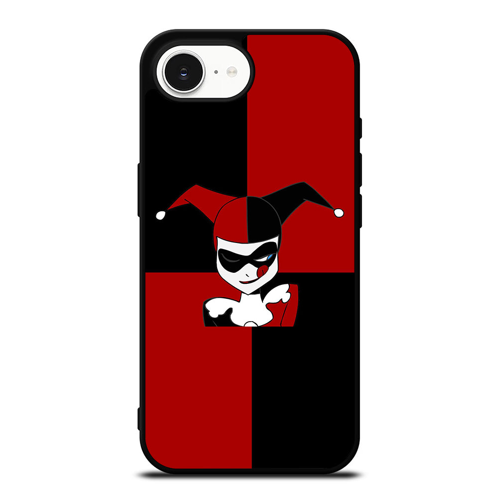 HARLEY QUIN DESIGN iPhone 16e case black TPU silicone rubber protective cover by Casedear