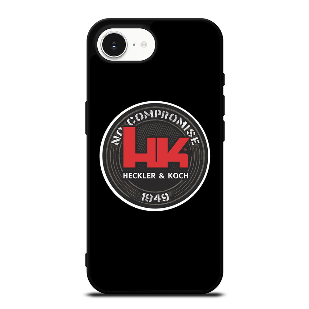 HECKLER & KOCH 1945 iPhone 16e case black TPU silicone rubber protective cover by Casedear