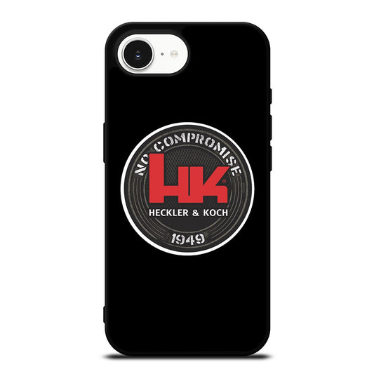 HECKLER & KOCH 1945 iPhone 16e case black TPU silicone rubber protective cover by Casedear