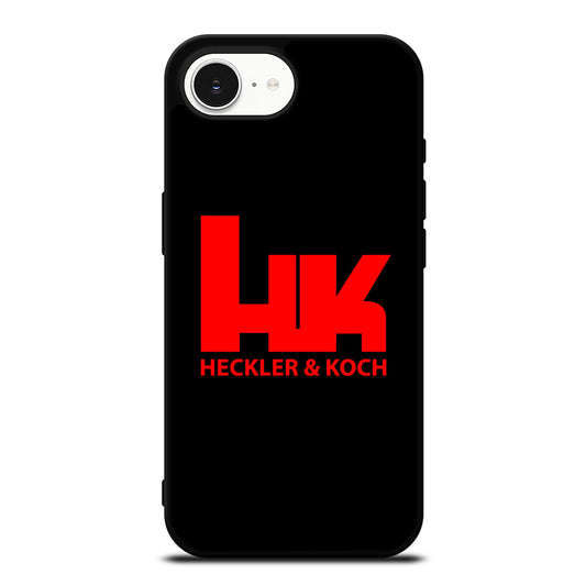 HECKLER & KOCH LOGO iPhone 16e case black TPU silicone rubber protective cover by Casedear