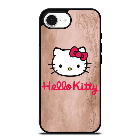HELLO KITTY FACE iPhone 16e case black TPU silicone rubber protective cover by Casedear