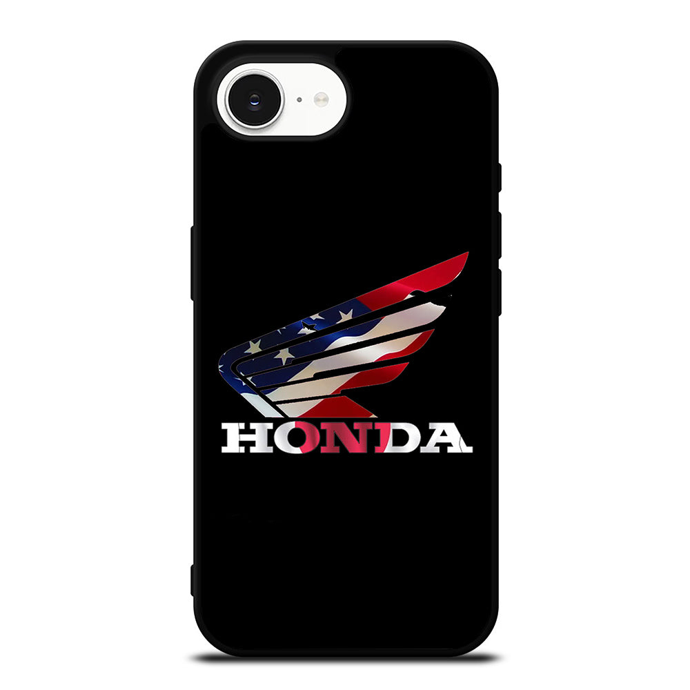 HONDA AMERICA iPhone 16e case black TPU silicone rubber protective cover by Casedear