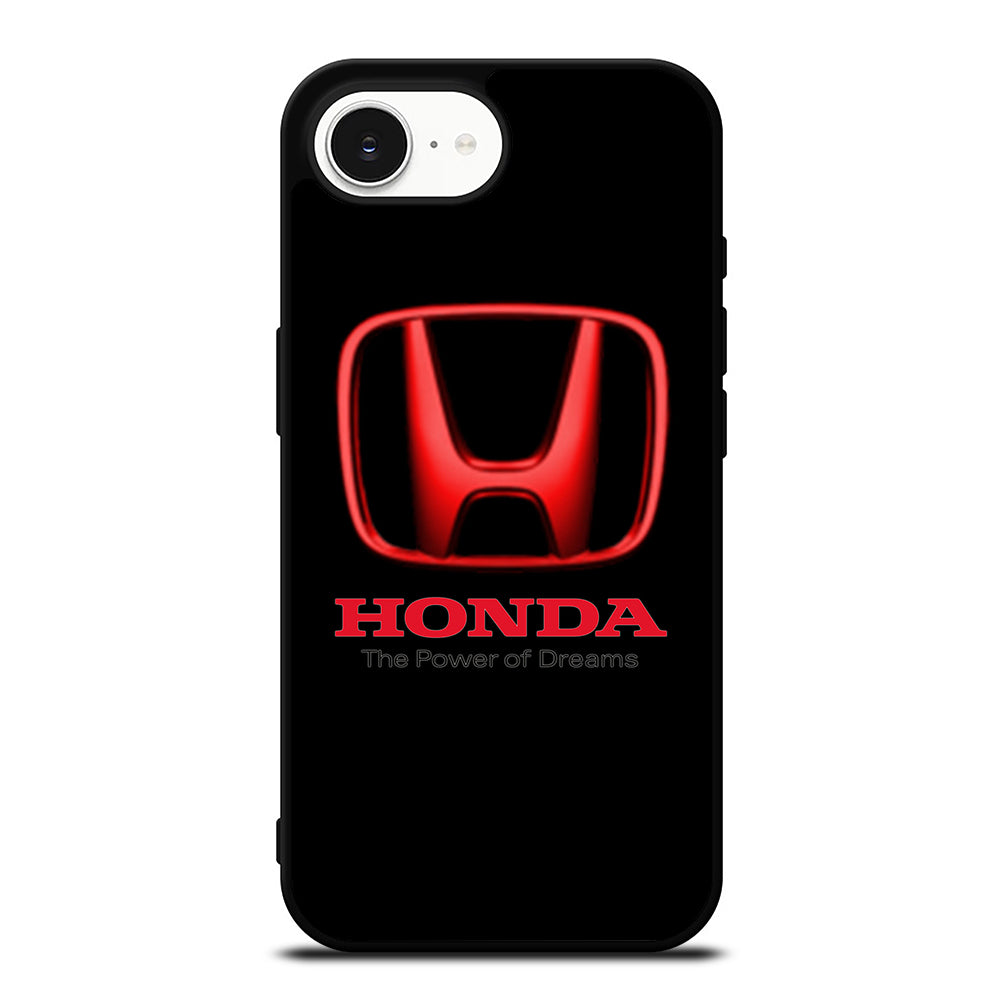 HONDA THE POWER OF DREAMS iPhone 16e case black TPU silicone rubber protective cover by Casedear