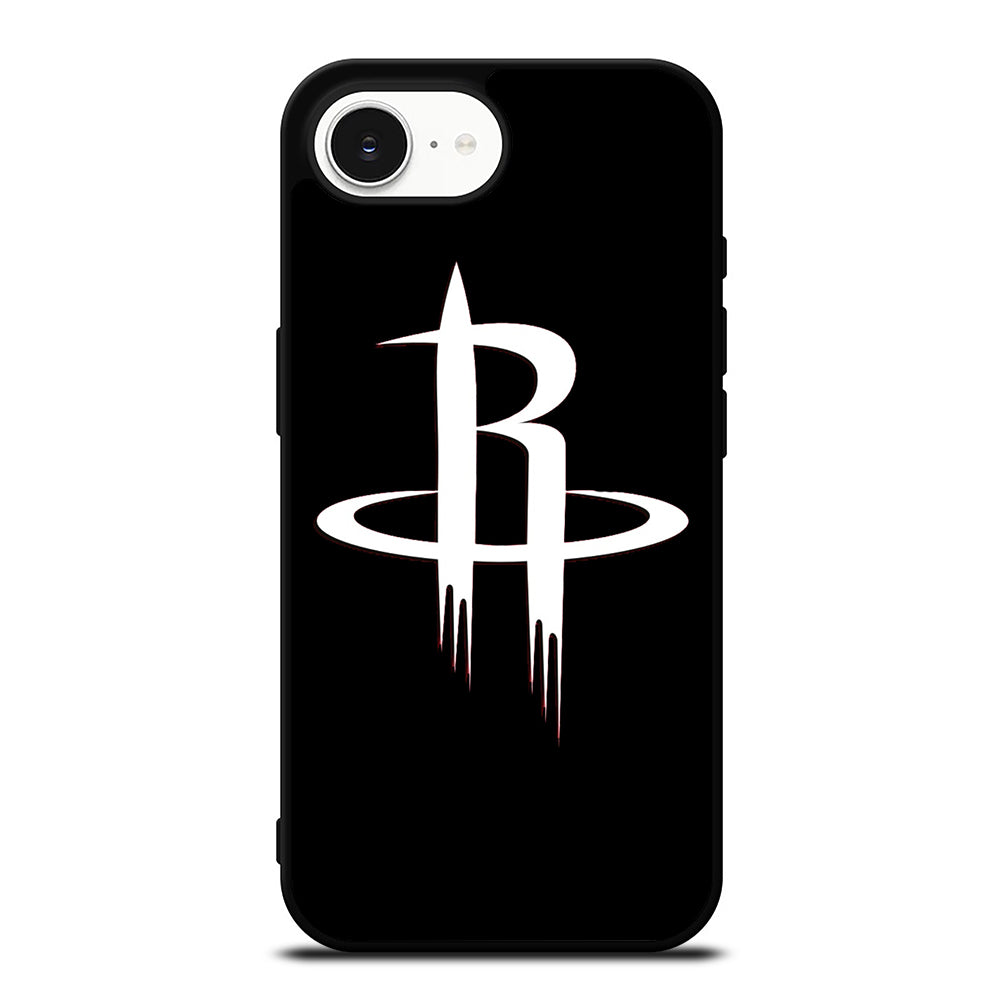 HOUSTON ROCKETS LOGO iPhone 16e case black TPU silicone rubber protective cover by Casedear