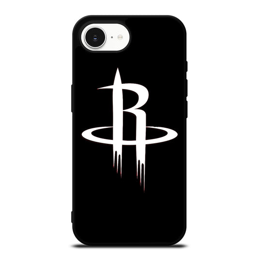 HOUSTON ROCKETS LOGO iPhone 16e case black TPU silicone rubber protective cover by Casedear