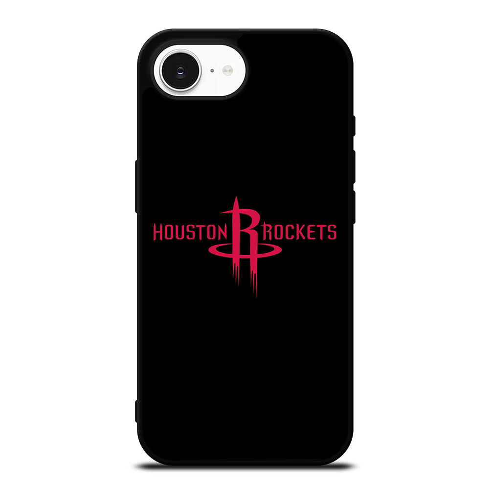 HOUSTON ROCKETS NBA iPhone 16e case black TPU silicone rubber protective cover by Casedear