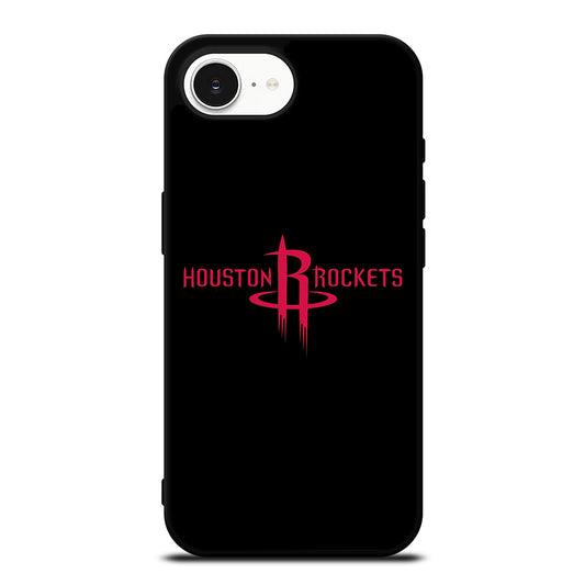 HOUSTON ROCKETS NBA iPhone 16e case black TPU silicone rubber protective cover by Casedear