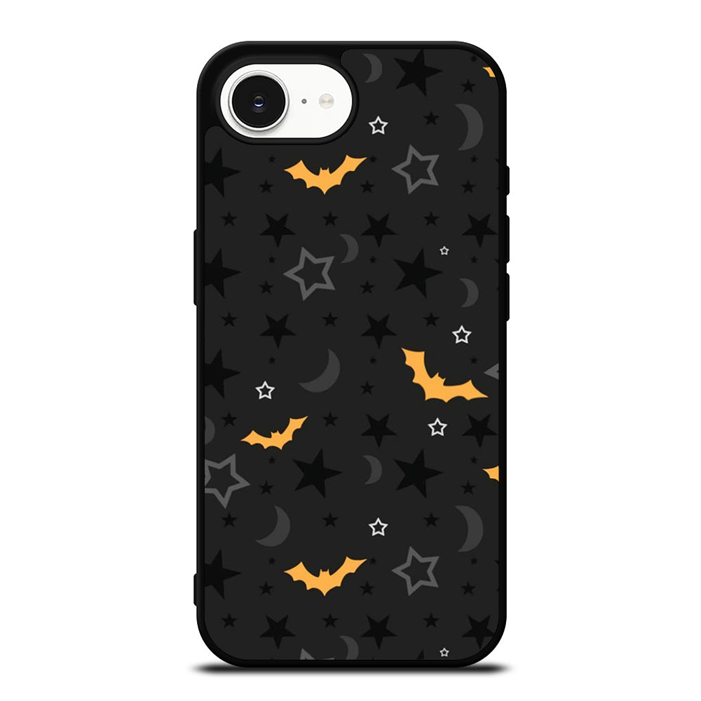 Halloween Wallpaper iPhone 16e case black TPU silicone rubber protective cover by Casedear