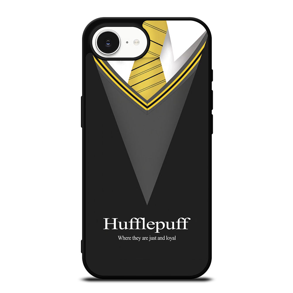 Helga Hufflepuff Harry Potter iPhone 16e case black TPU silicone rubber protective cover by Casedear