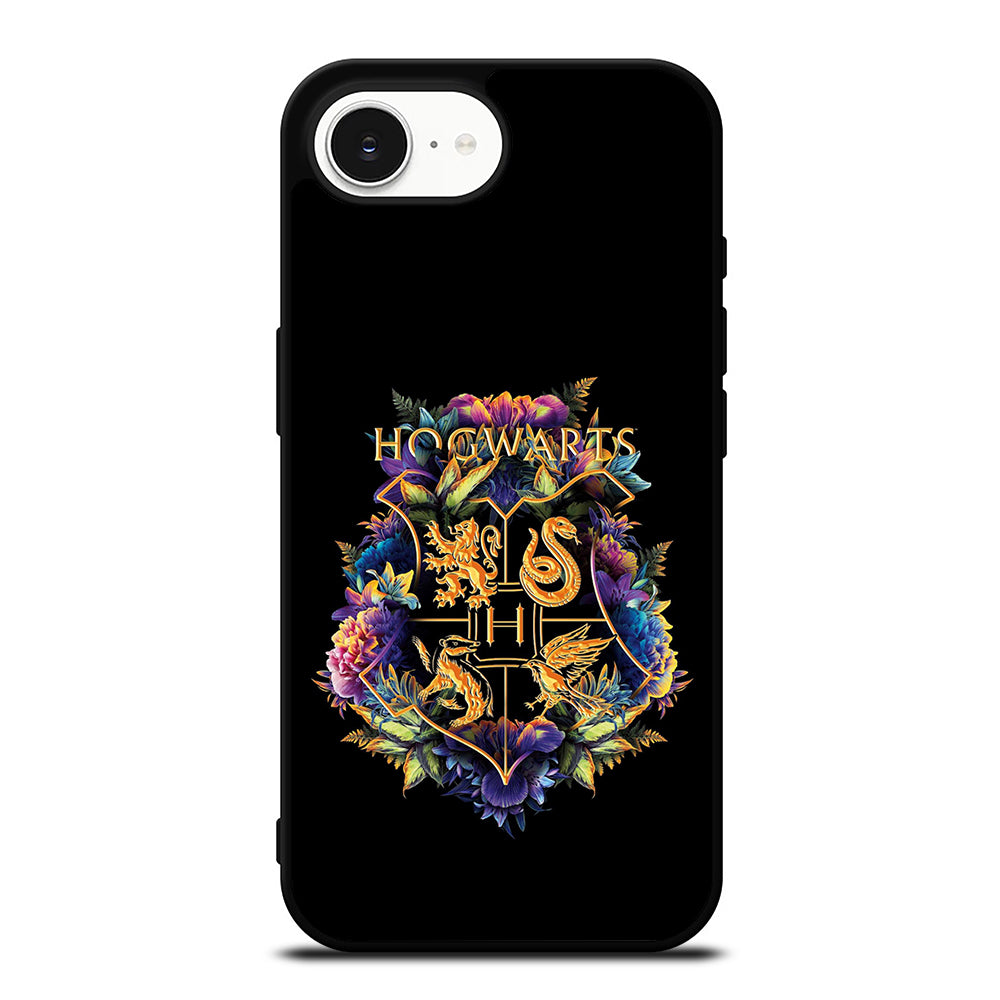 Hogwarts Arts iPhone 16e case black TPU silicone rubber protective cover by Casedear