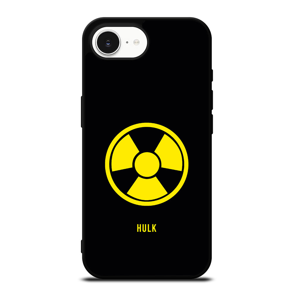 Hulk Comic Radiation iPhone 16e case black TPU silicone rubber protective cover by Casedear