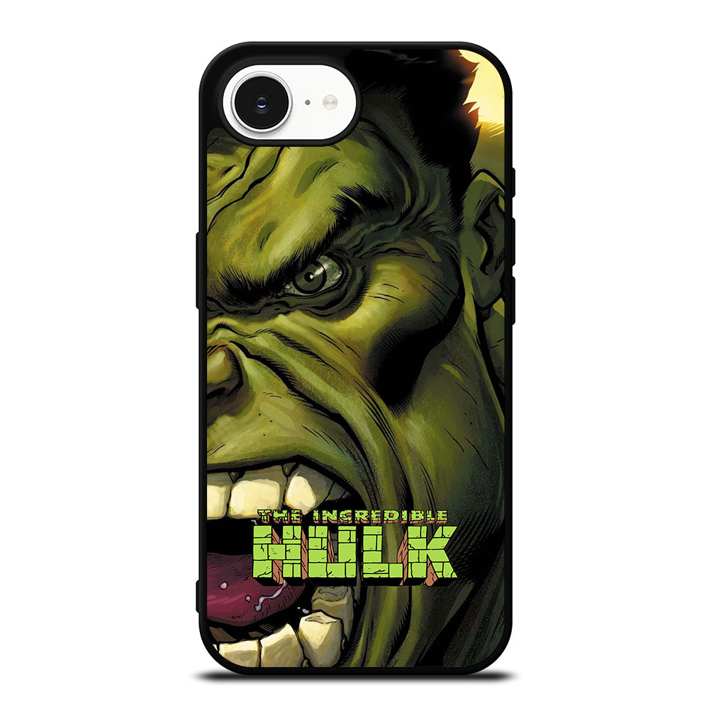 Hulk Comic Scary iPhone 16e case black TPU silicone rubber protective cover by Casedear