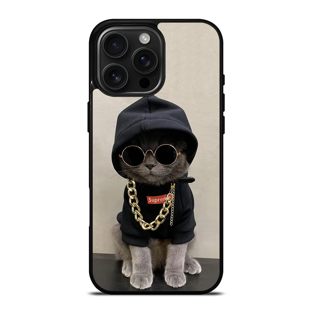 Hype Beast Cat iPhone 16 Pro Max Case