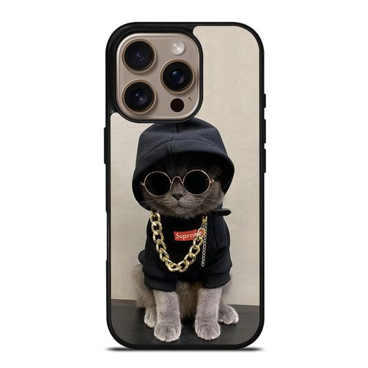 Hype Beast Cat iPhone 16 Pro Case
