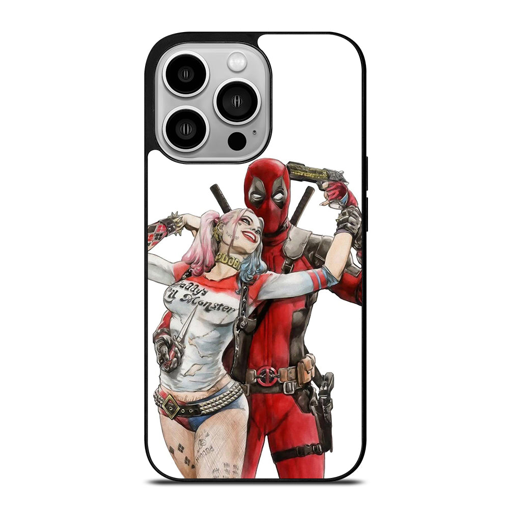 Iconic Deadpool & Harley Quinn iPhone 14 Pro Case