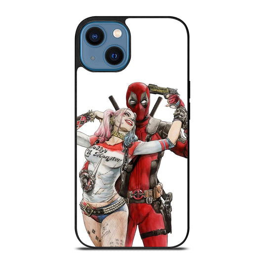 Iconic Deadpool & Harley Quinn iPhone 14 Case