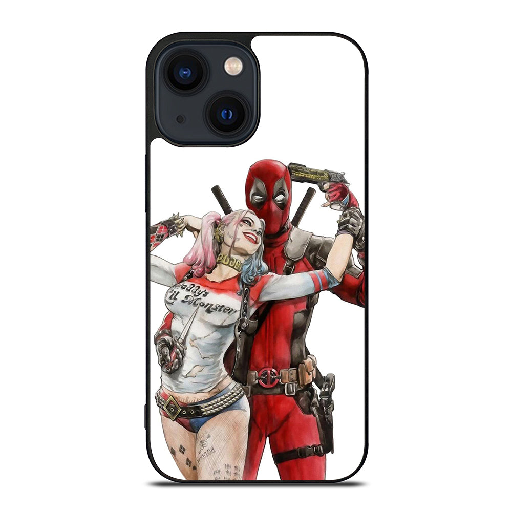 Iconic Deadpool & Harley Quinn iPhone 14 Plus Case