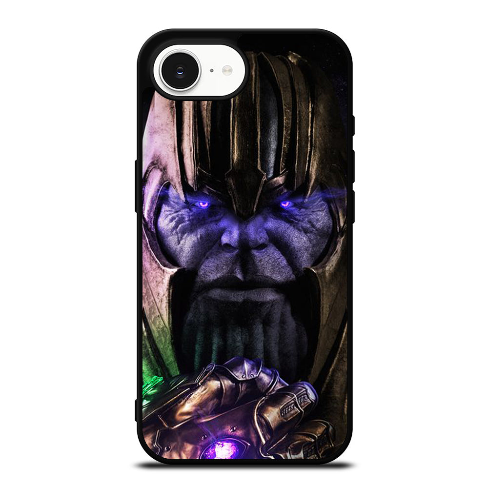 Infinity War Thanos iPhone 16e case black TPU silicone rubber protective cover by Casedear