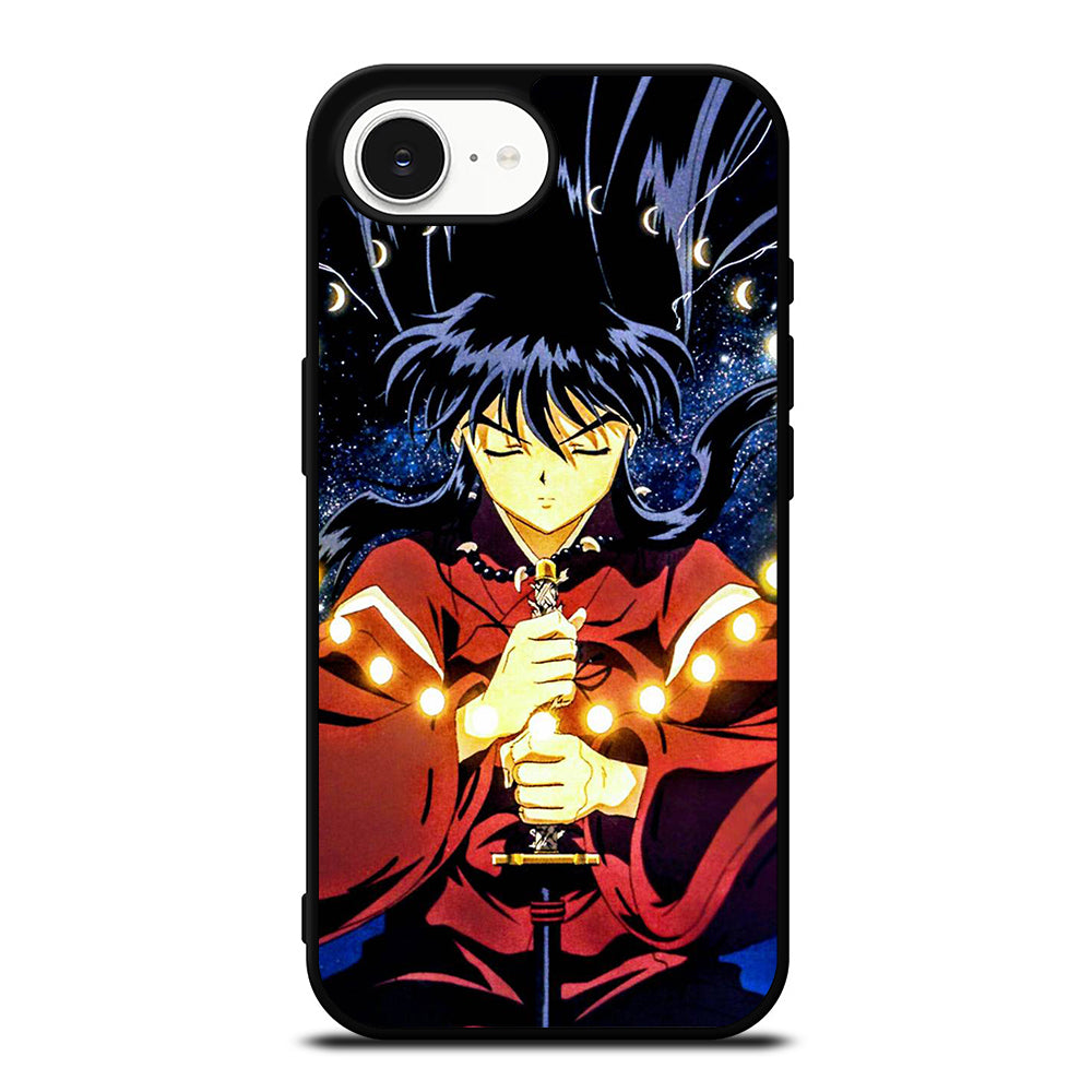 Inuyasha Anime Wallpaper iPhone 16e case black TPU silicone rubber protective cover by Casedear