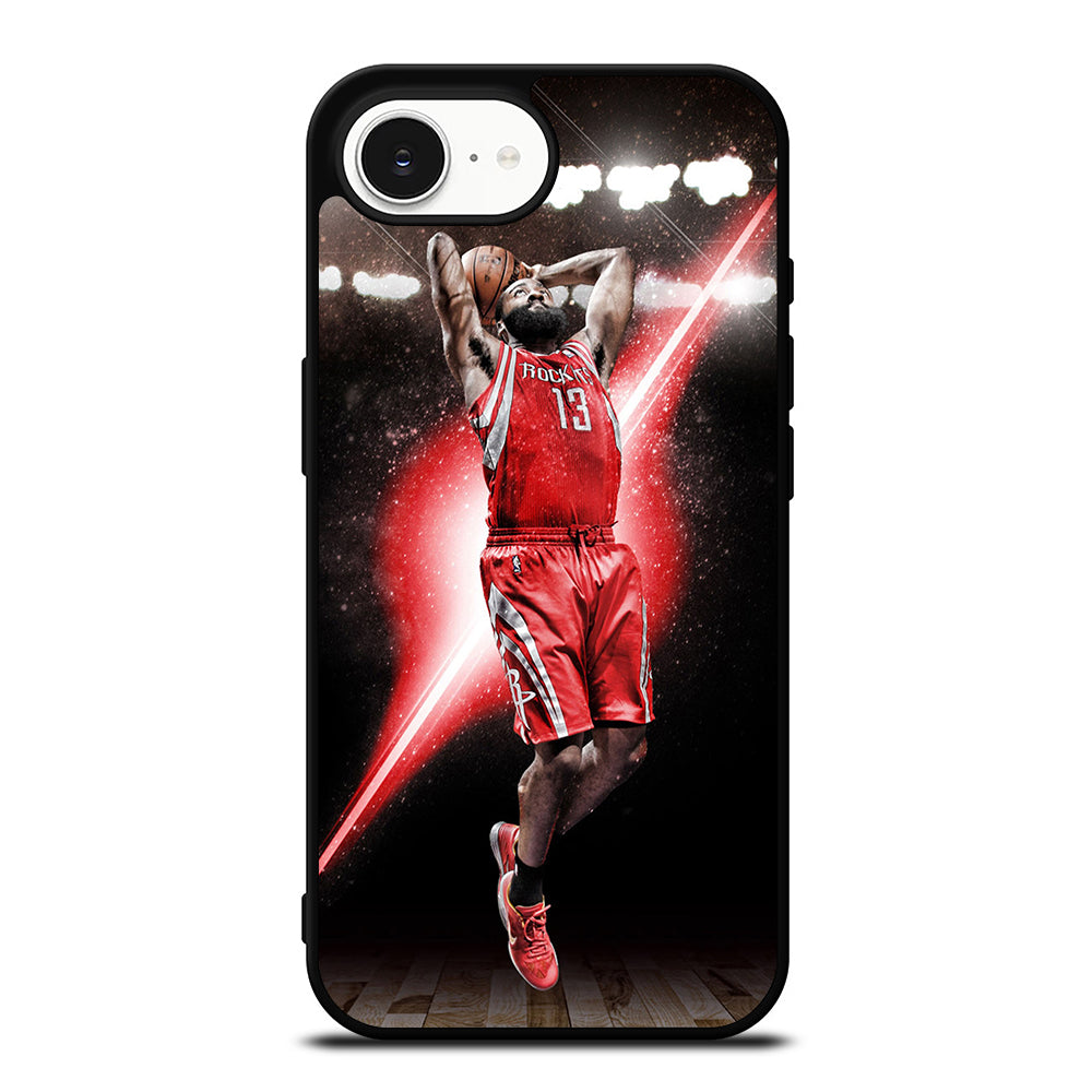 JAMES HARDEN READY TO DUNK iPhone 16e case black TPU silicone rubber protective cover by Casedear