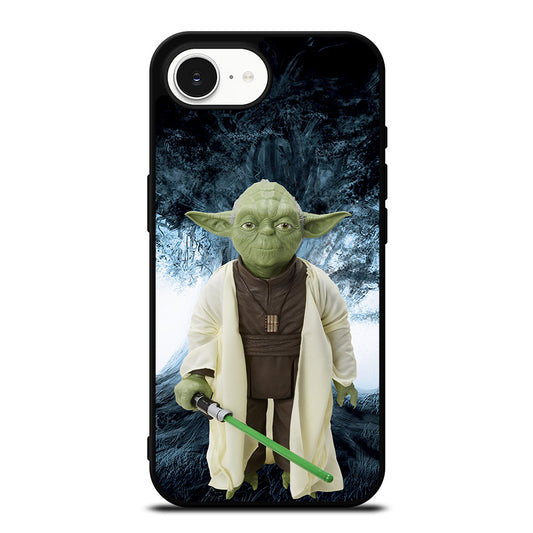 JEDI YODA ALIEN iPhone 16e case black TPU silicone rubber protective cover by Casedear