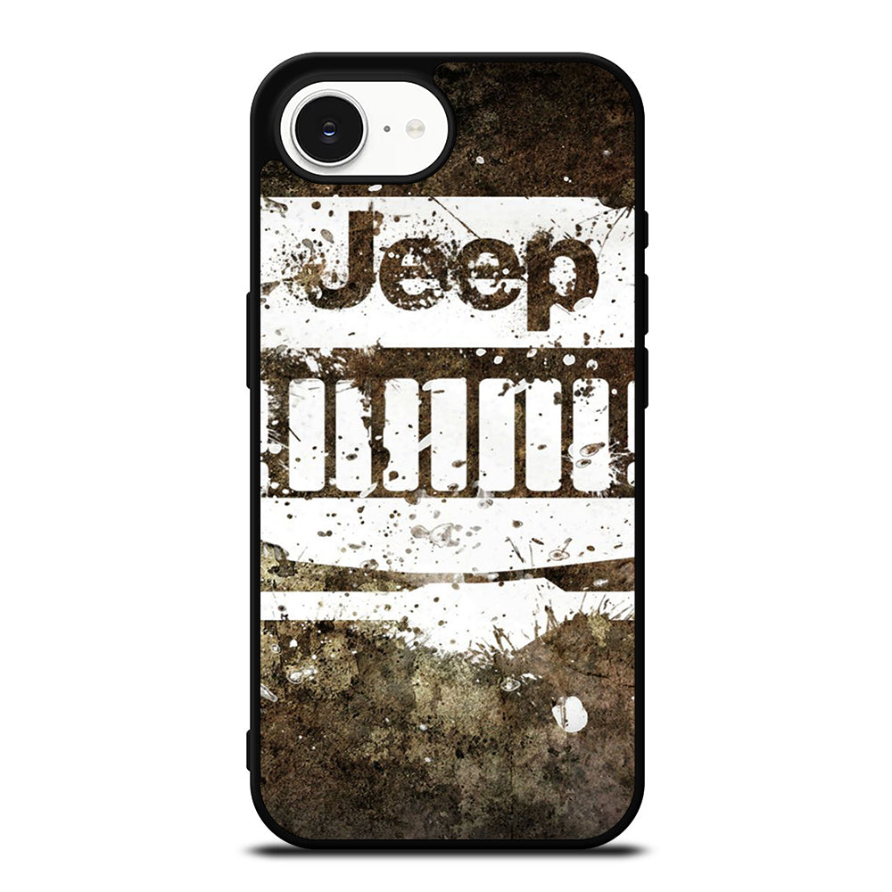 JEEP ART iPhone 16e case black TPU silicone rubber protective cover by Casedear