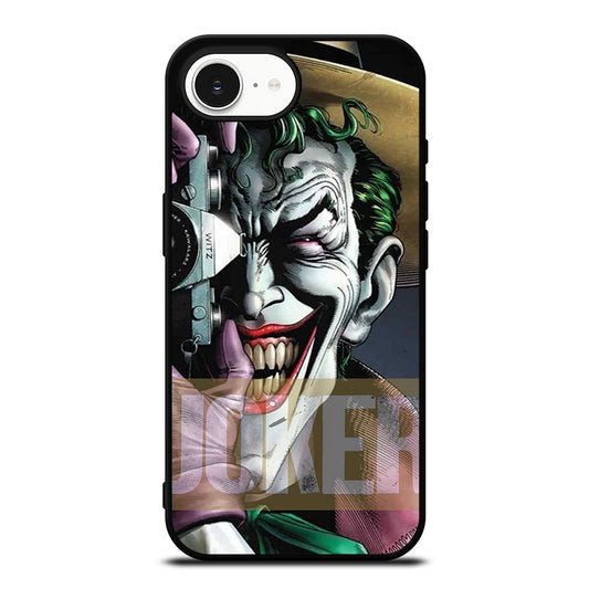 JOKER IN ACTION iPhone 16e case black TPU silicone rubber protective cover by Casedear