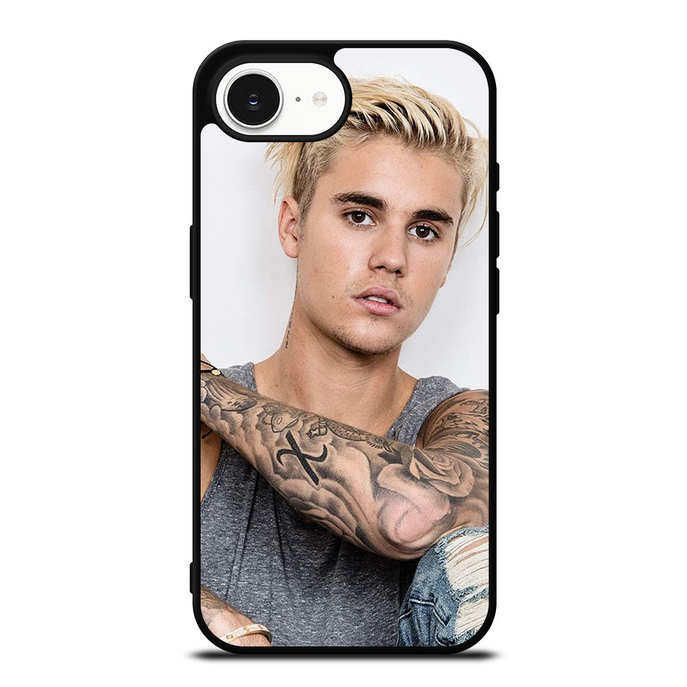 JUSTIN BIEBER TATTOO iPhone 16e case black TPU silicone rubber protective cover by Casedear