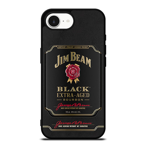 Jim Beam Black Extra Aged iPhone 16e case black TPU silicone rubber protective cover by Casedear