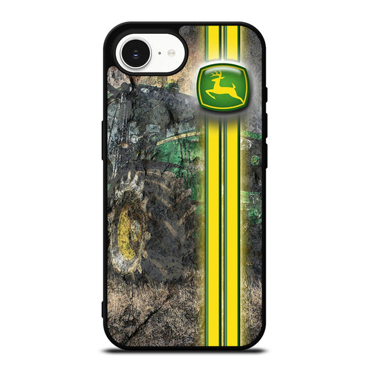 John Deere Wallpaper iPhone 16e case black TPU silicone rubber protective cover by Casedear