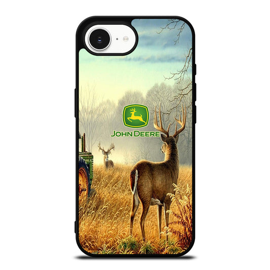 John Deere iPhone 16e case black TPU silicone rubber protective cover by Casedear