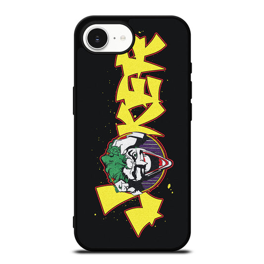Joker DC iPhone 16e case black TPU silicone rubber protective cover by Casedear