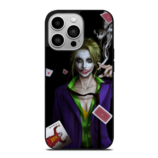 Joker Girl Smoking iPhone 14 Pro Case